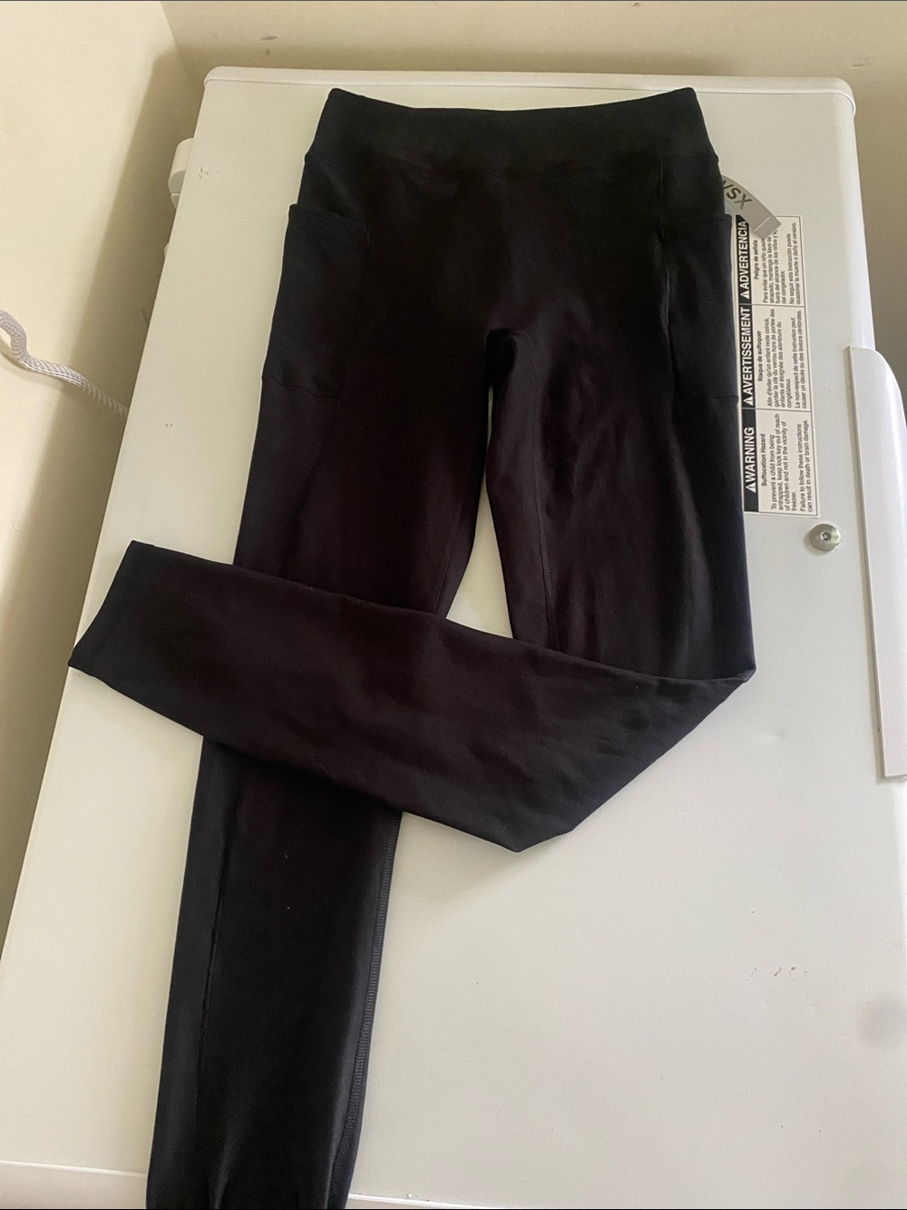 Victoria's Secret Black Stretch Leggings with Side Pockets